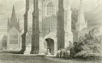 An illustration from The architectural antiquities of Great Britain : represented and illustrated in a series of views, elevations, plans, sections, and details, of various ancient English edifices : with historical and descriptive accounts of each (1807)