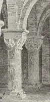 An illustration from The architectural antiquities of Great Britain, represented and illustrated in a series of views, elevations, plans, sections, and details, of various ancient English edifices : with historical and descriptive accounts of each (1807)
