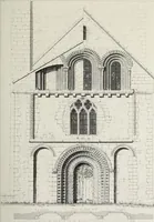 An illustration from The architectural antiquities of Great Britain, represented and illustrated in a series of views, elevations, plans, sections, and details, of various ancient English edifices : with historical and descriptive accounts of each (1807)