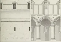 An illustration from The architectural antiquities of Great Britain, represented and illustrated in a series of views, elevations, plans, sections, and details, of various ancient English edifices : with historical and descriptive accounts of each (1807)