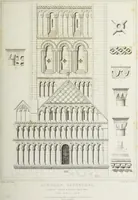 An illustration from The architectural antiquities of Great Britain, represented and illustrated in a series of views, elevations, plans, sections, and details, of various ancient English edifices : with historical and descriptive accounts of each (1807)