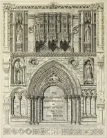 An illustration from The architectural antiquities of Great Britain, represented and illustrated in a series of views, elevations, plans, sections, and details, of various ancient English edifices : with historical and descriptive accounts of each (1807)