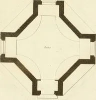 An illustration from Architectural designs for rustic cottages, picturesque dwellings, villas, &c. : with appropriate scenery, plans and descriptions : to which are prefixed, some critical observations on their style and character : and also of castles, abbies, and ancient English houses, concluding with practical remarks on building, and the causes of the dry rot (1807)