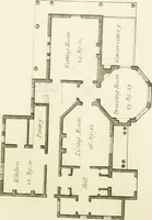 Picture 36 of 50 from Architectural designs for rustic cottages, picturesque dwellings, villas, &c. : with appropriate scenery, plans and descriptions : to which are prefixed, some critical observations on their style and character : and also of castles, abbies, and ancient English houses, concluding with practical remarks on building, and the causes of the dry rot (1807), leaf 90