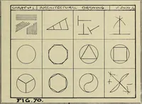 Picture 34 of 74 from Architectural drawing : a textbook that combines the parctical instructions and examples that the student needs, with the suggestive programs, supplementary problems, etc, required by the teacher, written by an architect of wide experience who has also taught the subject for years at Teachers' College, Columbia University, and Mechanics' Institute, New York (1920), leaf 100