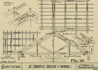 An illustration from Architectural drawing : a textbook that combines the parctical instructions and examples that the student needs, with the suggestive programs, supplementary problems, etc, required by the teacher, written by an architect of wide experience who has also taught the subject for years at Teachers' College, Columbia University, and Mechanics' Institute, New York (1920)