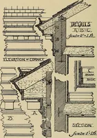 An illustration from Architectural drawing : a textbook that combines the parctical instructions and examples that the student needs, with the suggestive programs, supplementary problems, etc, required by the teacher, written by an architect of wide experience who has also taught the subject for years at Teachers' College, Columbia University, and Mechanics' Institute, New York (1920)