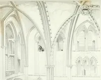 An illustration from Architectural illustrations and description of the cathedral church at Durham (1843)