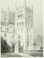 An illustration from Architectural illustrations and description of the cathedral church at Durham (1843)