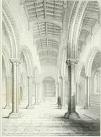 An illustration from Architectural illustrations and description of the cathedral church at Durham (1843)