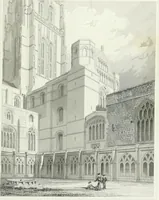An illustration from Architectural illustrations and description of the cathedral church at Durham (1843)