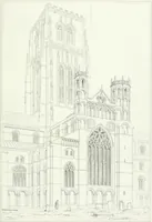 An illustration from Architectural illustrations and description of the cathedral church at Durham (1843)