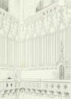 An illustration from Architectural illustrations and description of the cathedral church at Durham (1843)