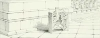 An illustration from Architectural illustrations and description of the cathedral church at Durham (1843)