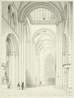 An illustration from Architectural illustrations and description of the cathedral church at Durham (1843)