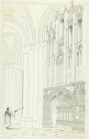 An illustration from Architectural illustrations and description of the cathedral church at Durham (1843)