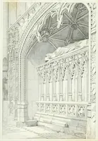 An illustration from Architectural illustrations and description of the cathedral church at Durham (1843)