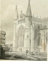 An illustration from Architectural illustrations and description of the cathedral church at Durham (1843)