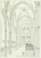 An illustration from Architectural illustrations and description of the cathedral church at Durham (1843)