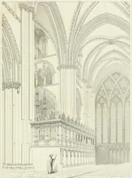 An illustration from Architectural illustrations and description of the cathedral church at Durham (1843)