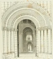 An illustration from Architectural illustrations and description of the cathedral church at Durham (1843)