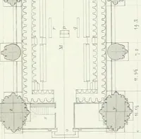 An illustration from Architectural illustrations and description of the cathedral church at Durham (1843)
