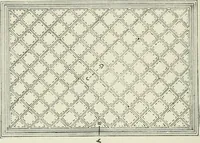 An illustration from Architectural iron and steel : and its application in the construction of buildings, including beams and girders in floor construction, rolled iron struts, wrought and cast-iron columns, fire-proof columns, column connections, cast-iron lintels, roof trusses, stairways, elevator enclosures, ornamental iron, floor lights, and skylights, vault lights, doors, and shutters, window guards and grilles, etc., etc., with specification of ironwork and selected papers in relation to ironwork, from a revision of the present law before the legislature affecting public interests in the city of New York, in so far as the same regulates the construction of buildings in said city, tables selected expressly for this work, of the properties of beams, channels, tees and angles, used as beams, struts and columns, weights of iron and steel bars, capacity of tanks, areas of circles, weights of circular and square cast-iron columns, weights of substances, tables of squares, cubes, etc., weights of sheet copper, brass and iron, etc (1892)