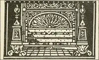 An illustration from Architectural iron and steel : and its application in the construction of buildings, including beams and girders in floor construction, rolled iron struts, wrought and cast-iron columns, fire-proof columns, column connections, cast-iron lintels, roof trusses, stairways, elevator enclosures, ornamental iron, floor lights, and skylights, vault lights, doors, and shutters, window guards and grilles, etc., etc., with specification of ironwork and selected papers in relation to ironwork, from a revision of the present law before the legislature affecting public interests in the city of New York, in so far as the same regulates the construction of buildings in said city, tables selected expressly for this work, of the properties of beams, channels, tees and angles, used as beams, struts and columns, weights of iron and steel bars, capacity of tanks, areas of circles, weights of circular and square cast-iron columns, weights of substances, tables of squares, cubes, etc., weights of sheet copper, brass and iron, etc (1892)