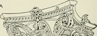 An illustration from Architectural iron and steel : and its application in the construction of buildings, including beams and girders in floor construction, rolled iron struts, wrought and cast-iron columns, fire-proof columns, column connections, cast-iron lintels, roof trusses, stairways, elevator enclosures, ornamental iron, floor lights, and skylights, vault lights, doors, and shutters, window guards and grilles, etc., etc., with specification of ironwork and selected papers in relation to ironwork, from a revision of the present law before the legislature affecting public interests in the city of New York, in so far as the same regulates the construction of buildings in said city, tables selected expressly for this work, of the properties of beams, channels, tees and angles, used as beams, struts and columns, weights of iron and steel bars, capacity of tanks, areas of circles, weights of circular and square cast-iron columns, weights of substances, tables of squares, cubes, etc., weights of sheet copper, brass and iron, etc (1892)