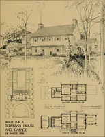 Picture 11 of 32 from An Architectural monograph on a suburban house and garage; competitive drawings; with report on the jury of architects, (1916), leaf 10