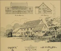 An illustration from An Architectural monograph on a suburban house and garage; competitive drawings; with report on the jury of architects, (1916)