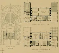 An illustration from An Architectural monograph on a suburban house and garage; competitive drawings; with report on the jury of architects, (1916)