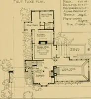 An illustration from An architectural monograph on a white pine house for the vacation season; competitive drawings, with report of the jury of architects. (1918)
