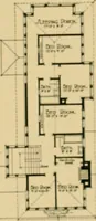 An illustration from An architectural monograph on a white pine house for the vacation season; competitive drawings, with report of the jury of architects. (1918)