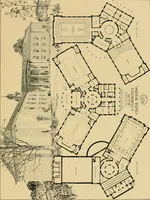 An illustration from An Architectural monograph on a community center building to be built of white pine. (1919)