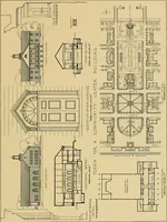 An illustration from An Architectural monograph on a community center building to be built of white pine. (1919)