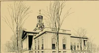 An illustration from An Architectural monograph on a community center building to be built of white pine. (1919)
