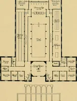 An illustration from An Architectural monograph on a community center building to be built of white pine. (1919)