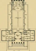 An illustration from An Architectural monograph on a community center building to be built of white pine. (1919)
