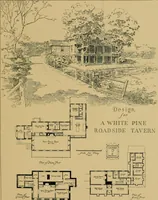 An illustration from An Architectural monograph on a roadside tavern to be built of white pine; (1920)