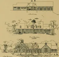 An illustration from An Architectural monograph on a roadside tavern to be built of white pine; (1920)