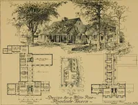 An illustration from An Architectural monograph on a roadside tavern to be built of white pine; (1920)
