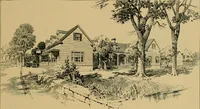 An illustration from An Architectural monograph on a roadside tavern to be built of white pine; (1920)