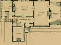 An illustration from An architectural monograph on a country church & Sunday school building with the minister’s residence, to be built of white pine; (1922)