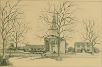An illustration from An architectural monograph on a country church & Sunday school building with the minister’s residence, to be built of white pine; (1922)