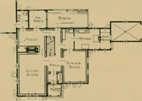 An illustration from An architectural monograph on a country church & Sunday school building with the minister’s residence, to be built of white pine; (1922)