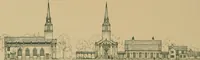 An illustration from An architectural monograph on a country church & Sunday school building with the minister’s residence, to be built of white pine; (1922)