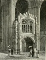 An illustration from Architectural and picturesque illustrations of the cathedral churches of England and Wales. The drawings made from sketches taken expressly for this work, by Robert Garland. With descriptions by Thomas Moule (1838)