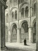 An illustration from Architectural and picturesque illustrations of the cathedral churches of England and Wales. The drawings made from sketches taken expressly for this work, by Robert Garland. With descriptions by Thomas Moule (1838)