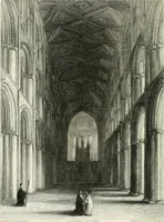 An illustration from Architectural and picturesque illustrations of the cathedral churches of England and Wales. The drawings made from sketches taken expressly for this work, by Robert Garland. With descriptions by Thomas Moule (1838)